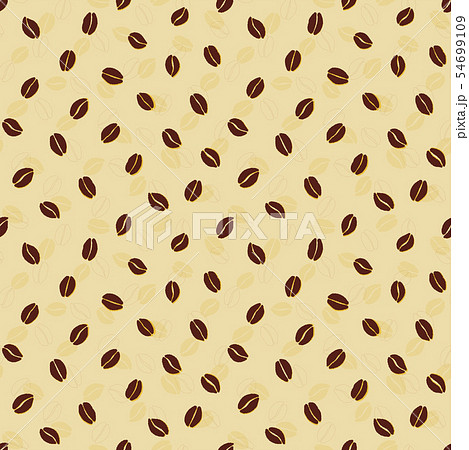 コーヒー豆のパターン シームレスのイラスト素材