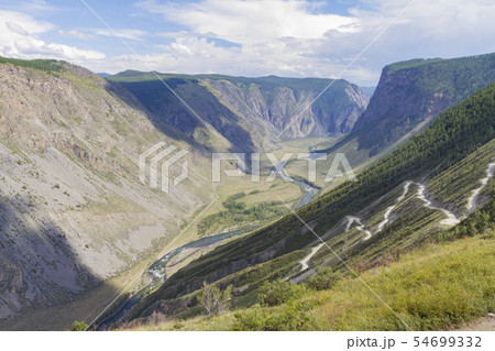 Valley of the river, top view Valley of the river, top view 54699332