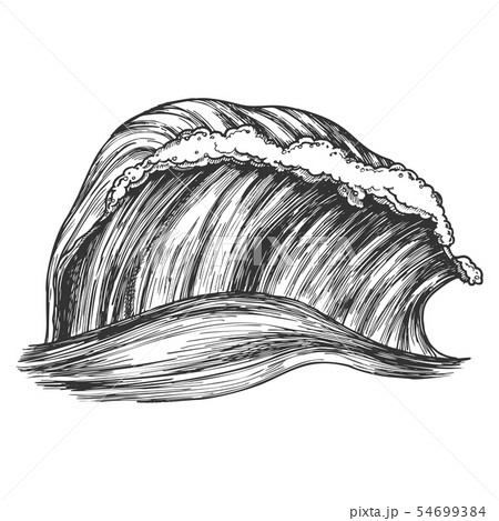 Rushing Wind Tropical Ocean Marine Wave Vectorのイラスト素材 Rushing Wind Tropical Ocean Marine Wave Vectorのイラスト素材