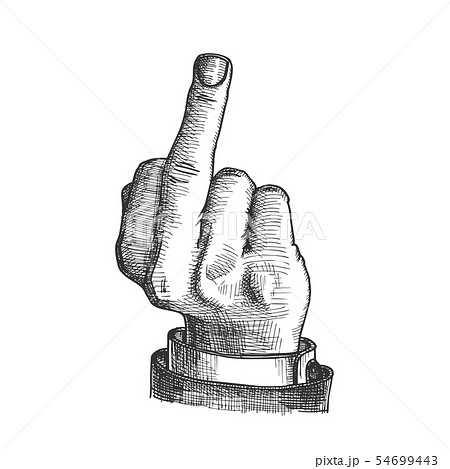 Outrageous And Contempt Fuck You Gesture Vectorのイラスト素材