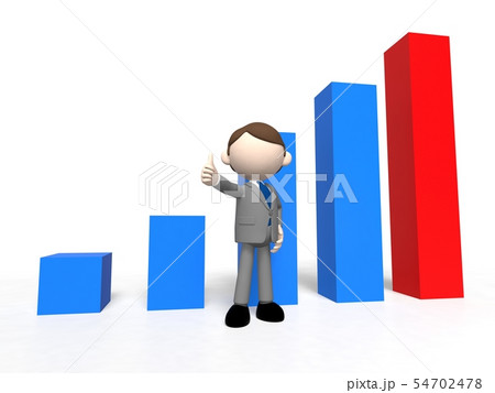 成功を喜ぶビジネスマン 54702478