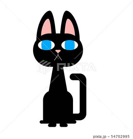 かわいい黒猫のイラスト01のイラスト素材