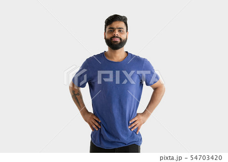 Portrait of young man isolated on white studio background Portrait of young man isolated on white studio background 54703420
