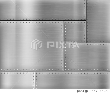 Metal textured background with rivets on the 54703602