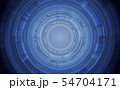 abstract technology circles on blue color 54704171