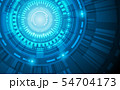 abstract technology circles on blue color 54704173