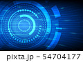 abstract technology circles and glowing line on da 54704177