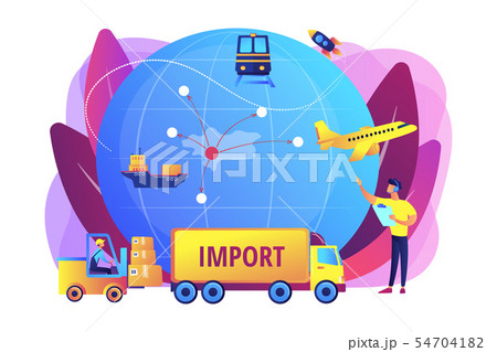 Import of goods and services concept vector illustration 54704182