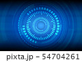 technology circles and grid line on blue color 54704261