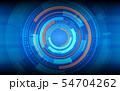 technology circles and grid line on blue color 54704262