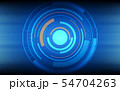 technology circles and grid line on blue color 54704263
