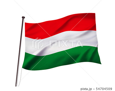 ハンガリーの国旗イメージのイラスト素材