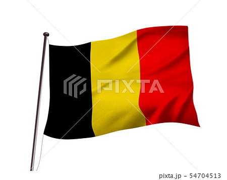 ベルギーの国旗イメージのイラスト素材