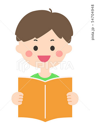 男の子 読書 勉強 朗読 boy reading studying 54704948