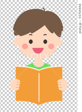 男の子 読書 勉強 朗読 boy reading studying 54704948
