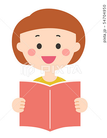 女の子 読書 勉強 朗読 girl reading studying 54704950
