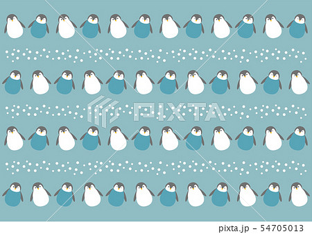 ペンギンと雪 イラスト 背景 模様 ペンギンと雪 イラスト 背景 模様 54705013