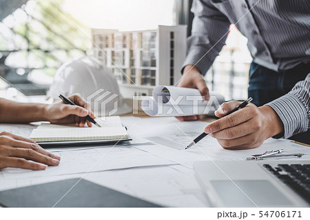 Architecture Engineer Teamwork Meeting, Drawing Architecture Engineer Teamwork Meeting, Drawing 54706171