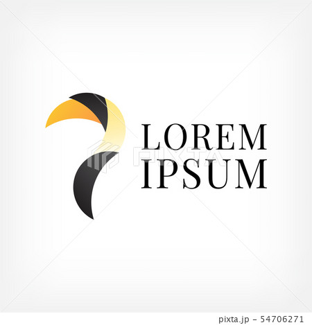 toucan bird curve abstract logo design template 54706271