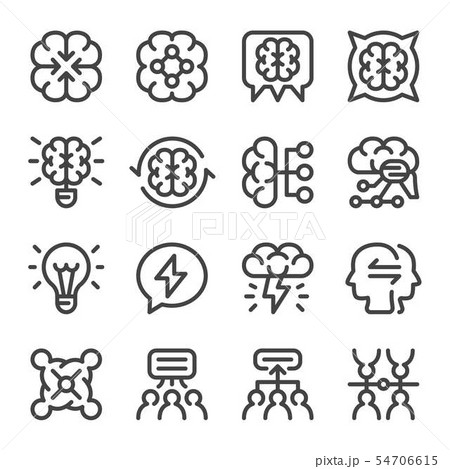 brainstorm icon set 54706615
