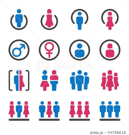 man and woman icon set man and woman icon set 54706618