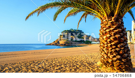 Tossa de Mar, a popular resort town in Spain 54706868