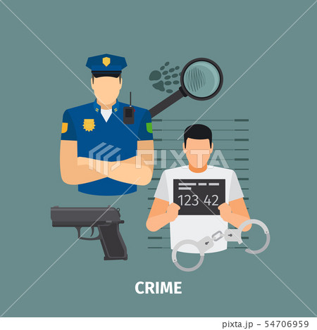 Law concept with crime 54706959