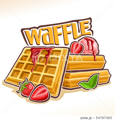 Vector logo for belgian Waffle Vector logo for belgian Waffle 54707365