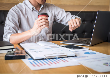 Businessman accountant working audit and Businessman accountant working audit and 54707411
