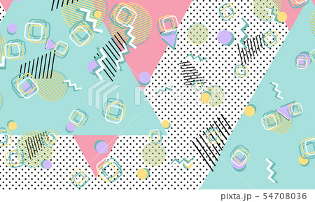 Memphis pattern. Geometric shapes. Hipster style Memphis pattern. Geometric shapes. Hipster style 54708036