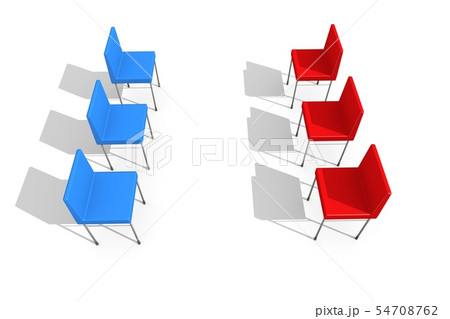 椅子　(並べた椅子　白バック) 54708762