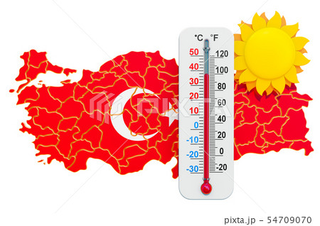 Heat in Turkey concept. 3D rendering 54709070