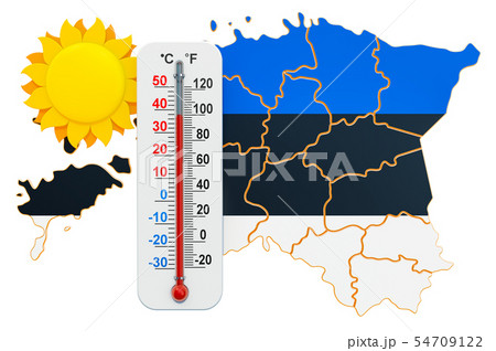 Heat in Estonia concept. 3D rendering Heat in Estonia concept. 3D rendering 54709122