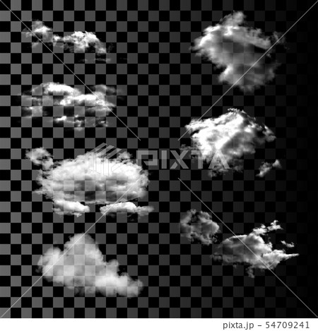 Set of Realistic and Transparent, isolated clouds 54709241