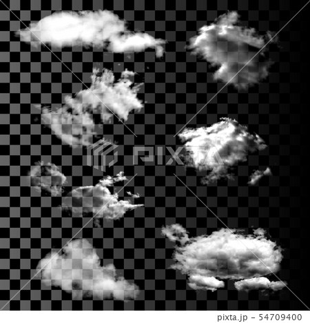 Set of Realistic and Transparent, isolated clouds 54709400