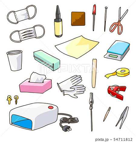 ハンドメイド レジン 道具 一覧のイラスト素材