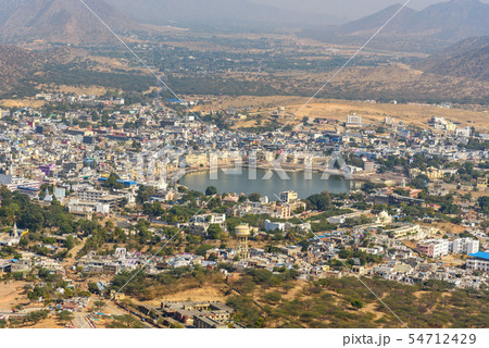 View of Pushkar lake from Savitri Mata temple on View of Pushkar lake from Savitri Mata temple on 54712429