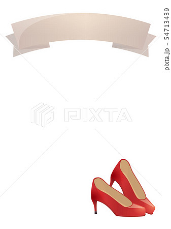 赤いハイヒール便せん 赤いハイヒール便せん 54713439