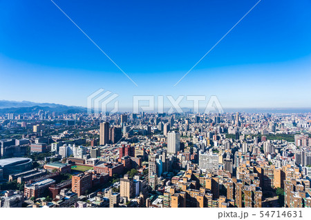Beautiful architecture building exterior in taipei city in Taiwan 54714631