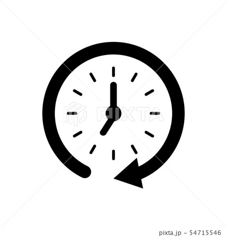 Flat clock vector icon for graphic design, logo Flat clock vector icon for graphic design, logo 54715546