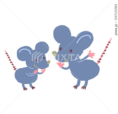 ねずみ青のイラスト素材