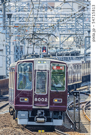 阪急電車 十三付近の写真素材