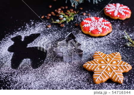 Christmas homemade gingerbread cookies  54716344