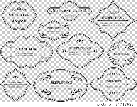 フレーム 飾り枠 エレガントのイラスト素材 54718683 Pixta