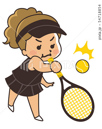 A Woman Of Tennis Player Stock Illustration