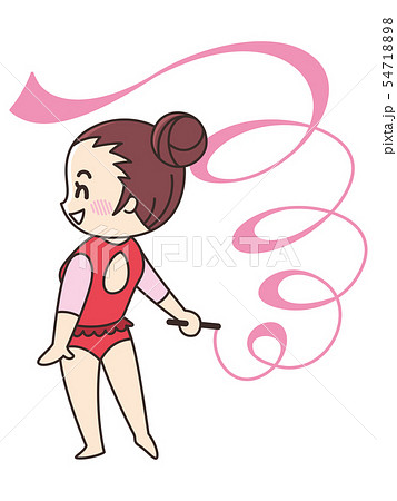 新体操選手の女性のイラスト素材 5471