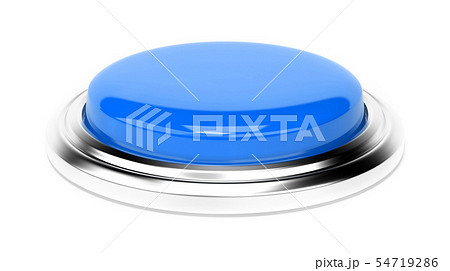 Blue push button. 3d rendering illustration isolated Blue push button. 3d rendering illustration isolated 54719286