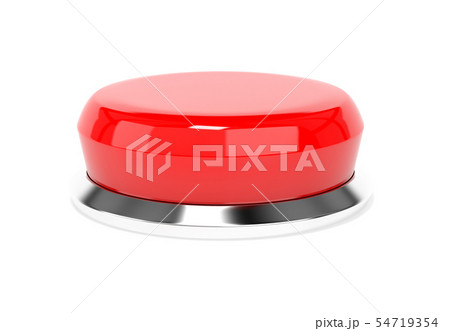 Red push button. Alarm sign. 3d rendering illustration isolated 54719354