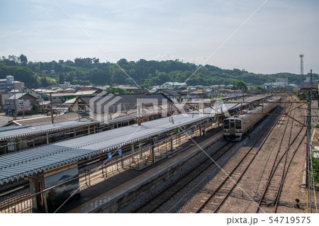 JR沼田駅 下り列車到着 群馬県沼田市 JR沼田駅 下り列車到着 群馬県沼田市 54719575