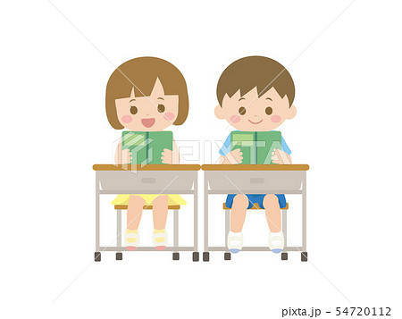 本を読む子供達のイラスト 54720112
